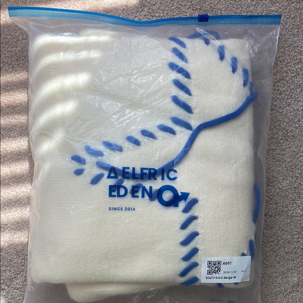 Aelfric Eden Cream and Blue Star Sweater